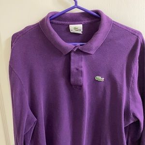 Lacoste long sleeve polo size 6